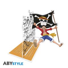 One Piece - Luffy with his flag - 15cm acrylic bookend