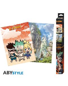 Dr-Stone-Artworks-Chibi-Poster-Set-52x38-Poster-1