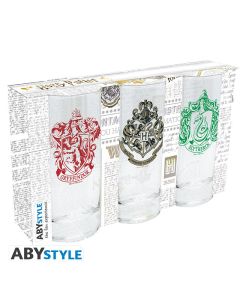 Harry-Potter-Gryffindor-Slytherin-Hogwarts-290ml-Glaeser-Set