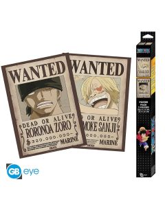 One-Piece-Wanted-Zoro-Sanji-2x-52x35-Chibi-Poster-Set-1
