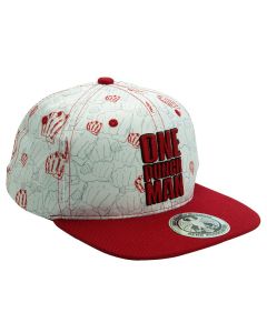 One-Punch-Man-Punches-beige-rot-Snapback-Kappe-1