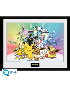 Pokemon-Pikachu-Eeveelutions-30x40-Rahmenbild-1
