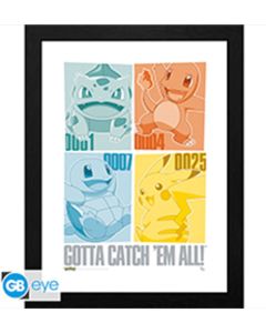 Pokemon-Pikachu-Kanto-Starter-30x40cm-Bilderrahmen-1