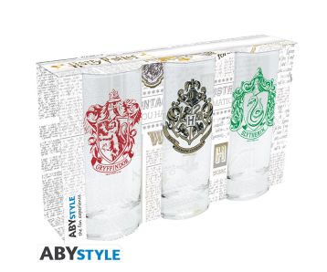Harry-Potter-Gryffindor-Slytherin-Hogwarts-290ml-Glaeser-Set