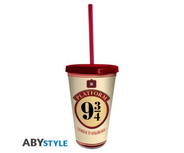 Harry-Potter-Hogwarts-Express-470ml-Becher-mit-Strohhalm-1