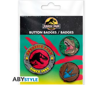 Jurrasic Park - Logo T-Rex - Badge Pack - Buttons