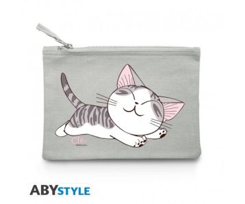 Kleine-Katze-Chi-Chis-Dehnung-Kosmetiktasche-Grau-1