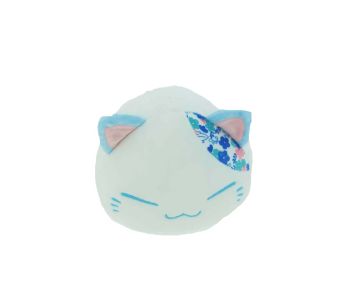 Nemu-Neko-Neko-mit-blauen-Blueten-weissblau-gross-30cm-Plues