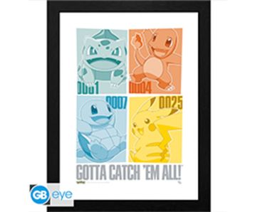 Pokemon-Pikachu-Kanto-Starter-30x40cm-Bilderrahmen-1